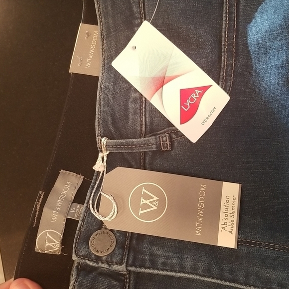 💕WIT & WISDOM💕 'Ab'Solution Ankle Skinny Jeans ~ Mid Blue Vintage 16 NWT - Picture 13 of 16